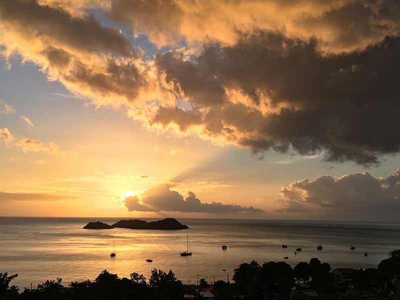 location appartement : coucher de soleil